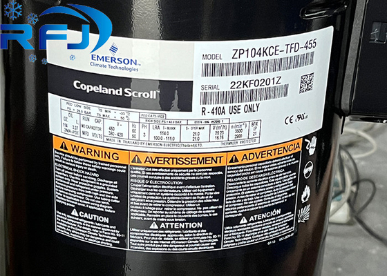 9HP Copeland R410a Rollkompressor ZP104KCE-TFD-455 für HAVC