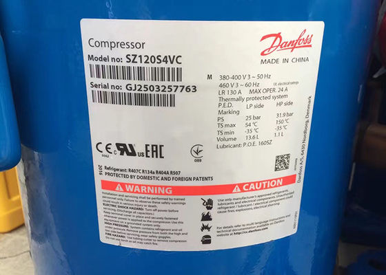 Danfoss-Kühlschrank-Rollen-Kompressor elektrisches R22 SM120S4VC 10HP für kühlen Raum