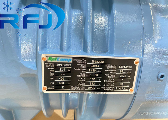 Kühlmittel R404a 22,4kw SP4H300E 30HP Schraubkompressor für Kühllager